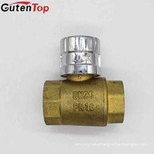 Gutentop Low cost brass lockable magnetic ball valve with lock